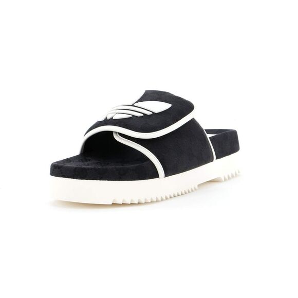 Gucci x Adidas Men's Platform Slide Sandals GG Canvas Black - Picture 1 of 4
